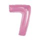 Nummer Light Pink Rosa Nr. 7 Folienballon 92 cm