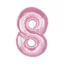 Nummer Light Pink Hellrosa Nummer 8 Folienballon 92 cm