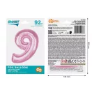 Nummer Light Pink Rosa Nummer 9 Folienballon 92 cm