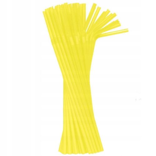 Farbe Yellow Kunststoffstrohhalm 50 Stück