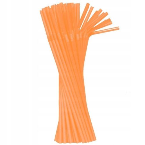 Farbe Orange Kunststoffstrohhalm 50 Stück