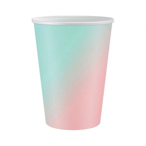 Farbe Ombre Papierbecher 6er-Set 266 ml