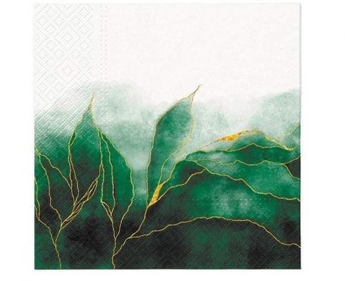 Green Dream, Wellen Servietten (20 Stück) 33x33 cm