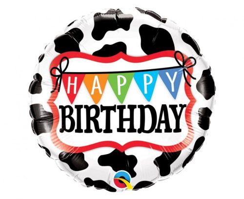 Happy Birthday Cow, Kuh Folienballon 46 cm