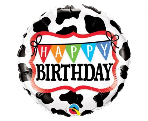 Geburtstag Happy Birthday Kuh, Folienballon 46 cm