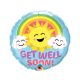 Get Well Soon Sunny Folienballon 46 cm
