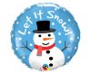 Let it snow Schneemann Folienballon 46 cm