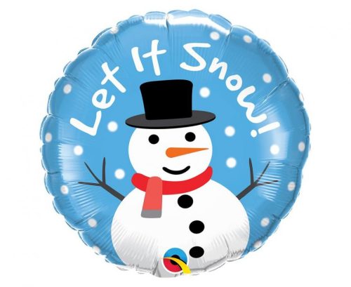 Weihnachten Let It Snow, Schneemann Folienballon 46 cm