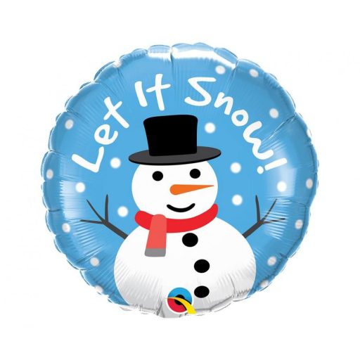 Weihnachten Let It Snow, Schneemann Folienballon 46 cm