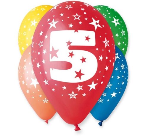 Geburtstag Star Happy Birthday 5 Luftballons, 5 Stk 12 Zoll (30cm)