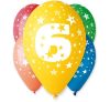 Happy Birthday 6 Star Ballon, Luftballon 5 Stück 12 inch (30cm)