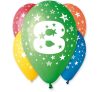 Happy Birthday 8 Star Ballon, Luftballon 5 Stück 12 inch (30cm)