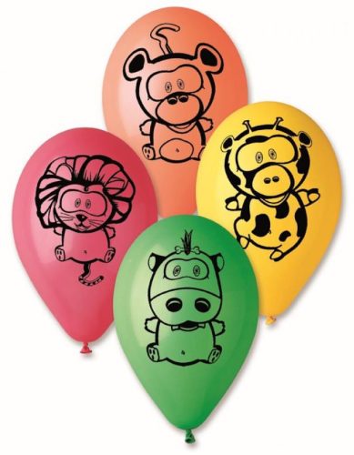 Tiere Jungle Ballon, Luftballon 5 Stück 12 Zoll (30cm)
