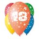 Happy Birthday 18 Star Ballon, Luftballon 5 Stück 12 inch (30cm)