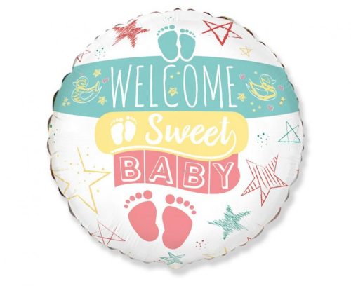 Willkommen Sweet Baby Folienballon 46 cm ((WP)))