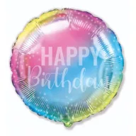  Geburtstag Pastel Regenbogen Happy Birthday Folienballon 46 cm (WP)