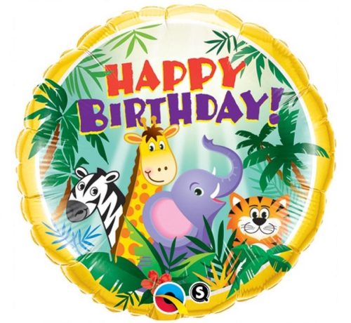 Happy Birthday Jungle, Urwald Folienballon 46 cm