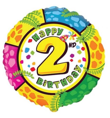Happy Birthday 2 Pattern Geburtstag Folienballon 48 cm