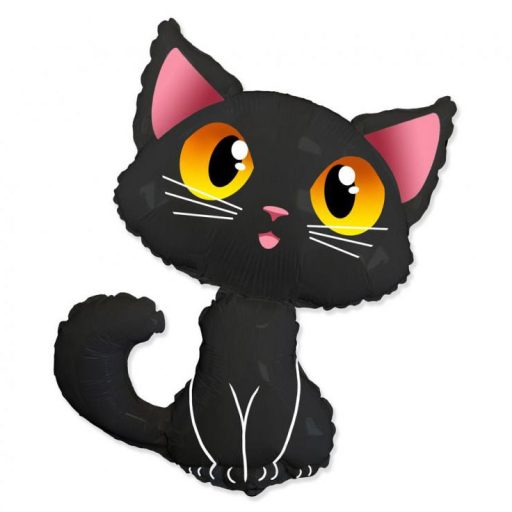 Halloween Black Schwarze Katze Folienballon 90 cm (WP)