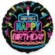 Geburtstag Neon Happy Birthday Folienballon 48 cm