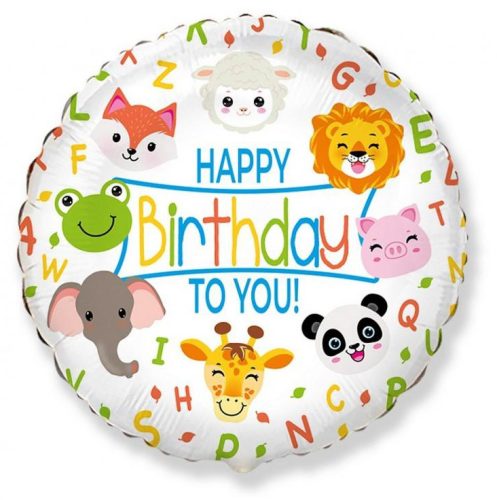 Geburtstag Animals Tier Happy Birthday Folienballon 48 cm