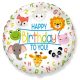Geburtstag Animals Tier Happy Birthday Folienballon 48 cm
