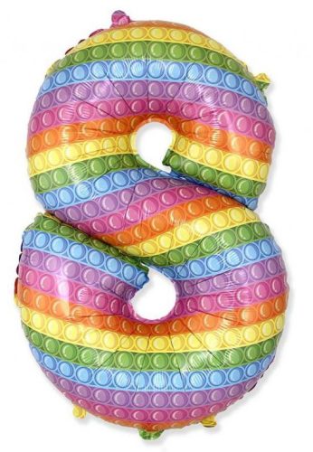 Nummer Pop It Nummer 8 Folienballon 69 cm (WP)