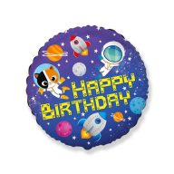 Geburtstag Happy Birthday Space, Folienballon 46 cm (WP)