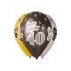 Happy Birthday 40 Metallic Ballon, Luftballon 6 Stück 12 inch (30 cm)