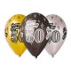 Happy Birthday 50 metallic Ballon, Luftballon 6 Stück 12 inch (30 cm)
