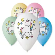Einhorn Einhorn Magic Night, Ballon, 5 Stk 12 Zoll (30cm)