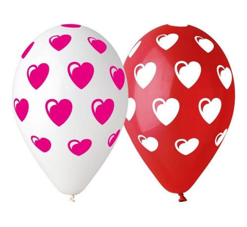 Herz Heart Ballon, Luftballon 5 Stück 12 Zoll (30 cm)