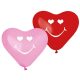 Smiling Heart s, Herz Ballon, Luftballon 5 Stück 10 Zoll (25 cm)