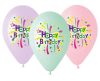 Happy Birthday Serpentine Ballon, Luftballon 5 Stück 13 inch (33cm)