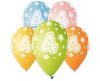Happy Birthday 4 Star Ballon, Luftballon 5 Stück 13 inch (33 cm)
