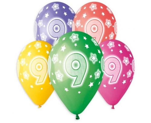 Geburtstag Star Happy Birthday 9 Luftballons, 5-teiliges 13 Zoll (33 cm)