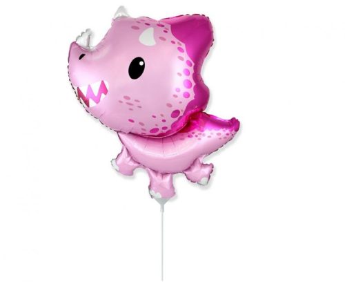 Dinosaurier Triceratops Pink Folienballon 36 cm ((WP))