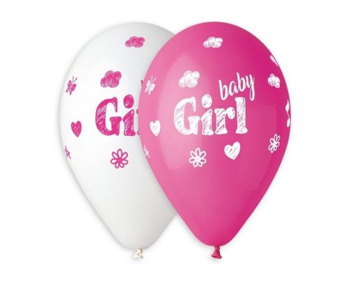 Baby Girl Ballon, Luftballon 5 Stück 13 inch (33 cm)