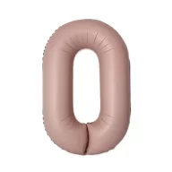 Nummer Vintage Matt Rosa Nummer 0 Folienballon 76 cm (WP)