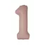 Nummer Vintage Matte rosa Folienballon Zahl 1, 76 cm (WP)