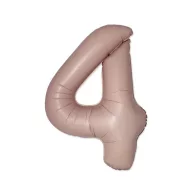 Nummer Vintage Matt Rosa Zahl 4 Folienballon 76 cm (WP)