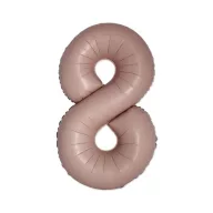 Nummer Vintage Matte Pink Zahlen-8 Folienballon 76 cm (WP)