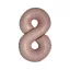 Nummer Vintage Matte Pink Zahlen-8 Folienballon 76 cm (WP)