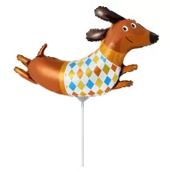 Tiere Checked Dackel Folienballon 69 cm (WP)