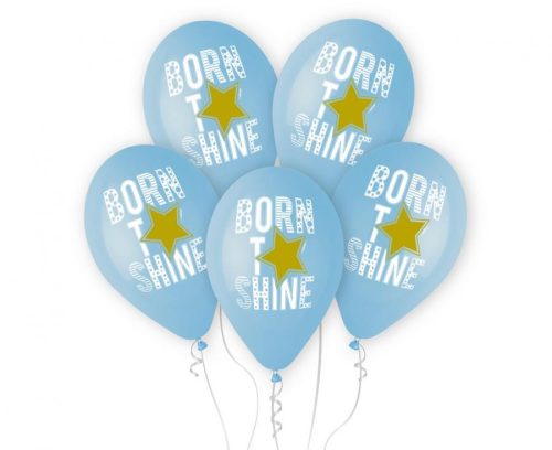 Born to Shine Blue Ballon, Luftballon 5 Stück 13 inch (33 cm)