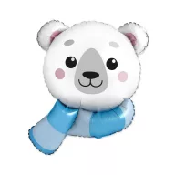 Schildkröte Blue Scarf Eisbär Folienballon 78 cm (WP)