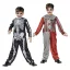 Halloween Skeleton Wende Skelett und Clown Kostüm 130/140 cm
