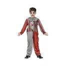 Halloween Skeleton Wende Skelett und Clown Kostüm 130/140 cm