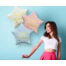 Geburtstag Matt Blue Happy Birthday Sternfolienballon 44 cm