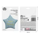 Geburtstag Matt Blue Happy Birthday Sternfolienballon 44 cm